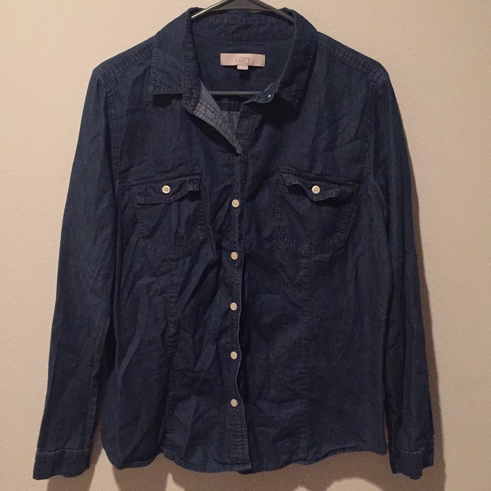 ✨LOFT Denim Button Down ✨